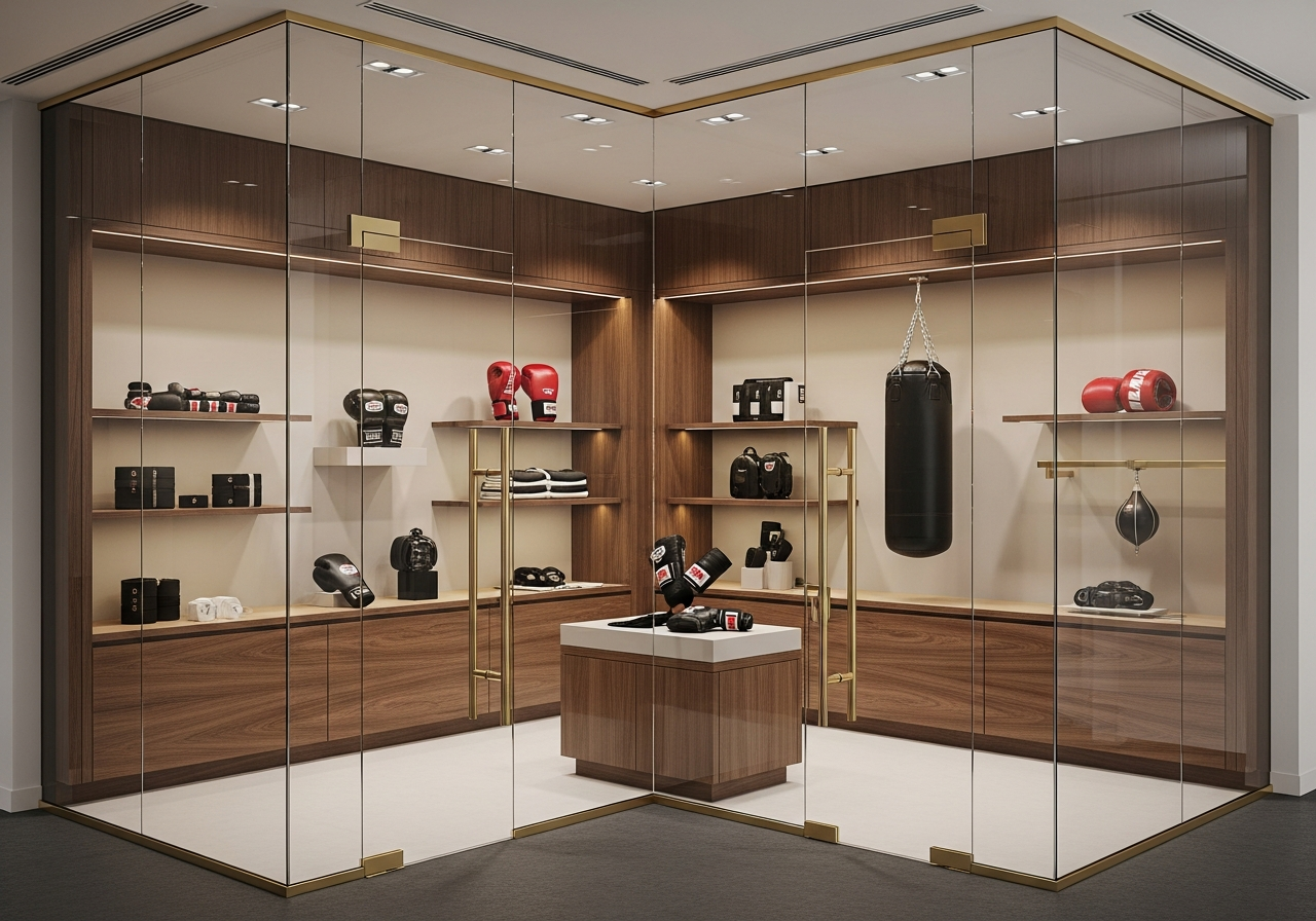 Architectural render of luxury retail corner